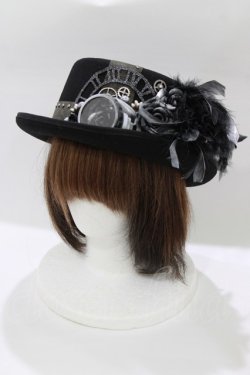 画像1: corgi-corgi / STEAMフェザーハット  ブラック H-26-01-19-077-GO-AC-KB-ZH