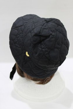 画像2: MILK / ハートキルトHat  ブラック H-26-01-19-079-ML-AC-KB-ZH