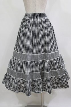 画像3: merry jenny / イレギュラーチェックフレアスカート  ブラック H-26-01-19-010-LO-SK-KB-ZH