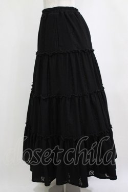 画像2: merry jenny / スカラップカットレースティアードスカート  ブラック H-26-01-19-011-LO-SK-KB-ZH