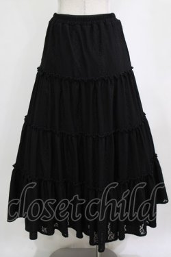 画像3: merry jenny / スカラップカットレースティアードスカート  ブラック H-26-01-19-011-LO-SK-KB-ZH