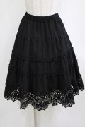 axes femme / カットワークスカート  ブラック H-26-01-19-016-AX-SK-KB-ZH