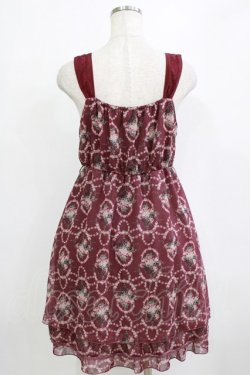 画像3: axes femme / ローズリースシフォンワンピース  ワイン H-26-01-19-019-AX-OP-KB-ZH