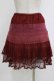 画像3: axes femme / チュールプリーツスカート  ワイン H-26-01-19-023-AX-SK-KB-ZH (3)