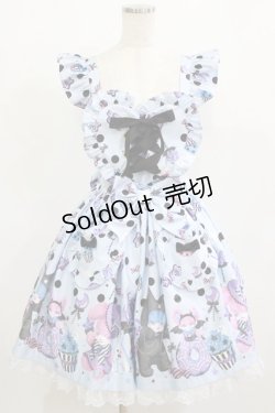 画像1: Angelic Pretty / Happy Treat Party Cafeスカート Free サックス H-26-01-20-001-AP-SK-NS-ZH