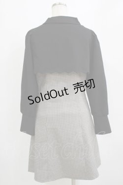 画像3: Fi.n.t / スカラップ使いレイヤードチェックワンピース Free BLACK×GY H-26-01-20-024-CA-OP-NS-ZH