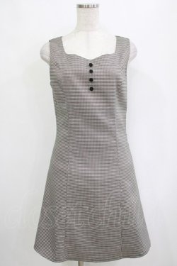 画像4: Fi.n.t / スカラップ使いレイヤードチェックワンピース Free BLACK×GY H-26-01-20-024-CA-OP-NS-ZH