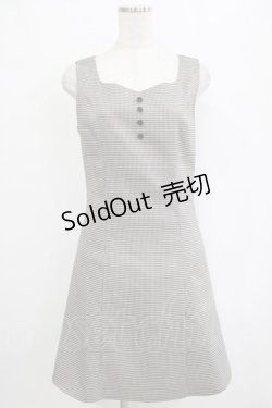 画像4: Fi.n.t / スカラップ使いレイヤードチェックワンピース Free BLACK×GY H-26-01-20-024-CA-OP-NS-ZH