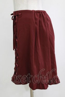 画像2: axes femme POETIQUE / レースアップキュロットパンツ M ワイン H-26-01-20-029-AX-PA-NS-ZH