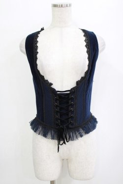 画像1: Hoshibako Works / ルージュ&ノワールボディスコルセットベスト Free ネイビー H-26-01-20-031-LO-JA-NS-ZH