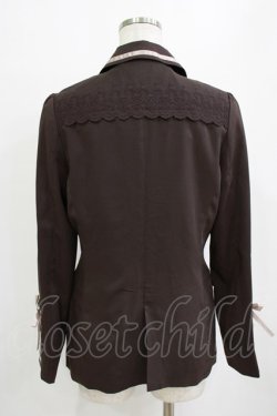 画像3: axes femme / 袖レースアップジャケット M ブラウン H-26-01-20-037-AX-JA-NS-ZH