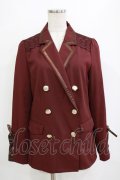 axes femme / 袖レースアップジャケット M ワイン H-26-01-20-038-AX-JA-NS-ZH