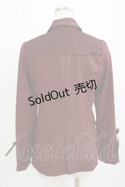 画像3: axes femme / 袖レースアップジャケット M ワイン H-26-01-20-038-AX-JA-NS-ZH