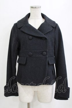 画像1: Franche Lippee / ダブルボタンジャケット M グレー H-26-01-20-040-LO-JA-NS-ZH