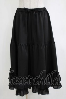 画像1: axes femme Kawaii / ミディフリルペチスカート M ブラック H-26-01-20-041-AX-SK-NS-ZH