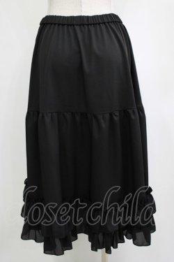 画像3: axes femme Kawaii / ミディフリルペチスカート M ブラック H-26-01-20-041-AX-SK-NS-ZH