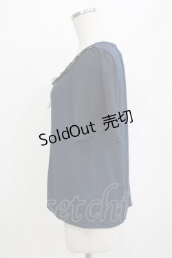 画像2: axes femme / ストライプフリルカットソー M ネイビー H-26-01-20-048-AX-TO-NS-ZH