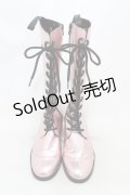 MILK / レースアップブーツ S ピンク H-26-01-20-1001-ML-SH-KB-ZH