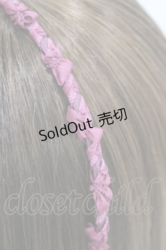 画像3: Jane Marple / ブレードリボンカチューシャ  ローズ H-26-01-20-1003-JM-AC-KB-ZH (3)