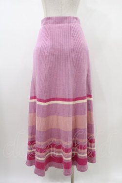 画像2: Candy Stripper / MULTI BORDER RIB SKIRT  ピンク H-26-01-20-1046-PU-SK-KB-ZH