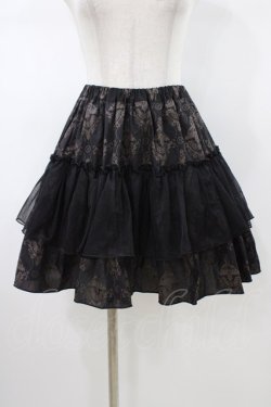 画像1: STEAM / プリントスカート  黒 H-26-01-20-1049-HN-SK-KB-ZH