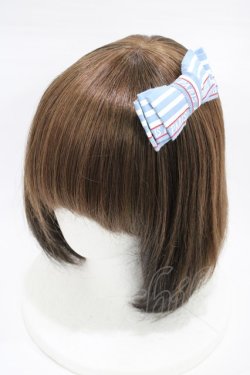 画像1: Jane Marple / Bonjour Paris ribbon hair-corsage  blue gray H-26-01-20-1005-JM-AC-KB-ZH