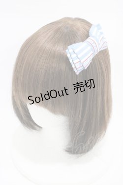 画像1: Jane Marple / Bonjour Paris ribbon hair-corsage  blue gray H-26-01-20-1005-JM-AC-KB-ZH