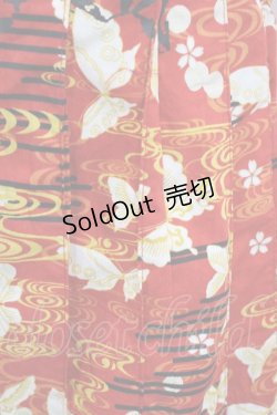 画像3: gouk / プリーツ切替ラップスカート  黒×赤 H-26-01-20-1052-GO-SK-KB-ZH