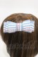 画像2: Jane Marple / Bonjour Paris ribbon hair-corsage  blue gray H-26-01-20-1005-JM-AC-KB-ZH (2)