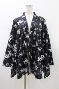 NieR Clothing / プリント着物袖羽織 F 黒 H-26-01-20-1054-PU-TO-KB-ZH