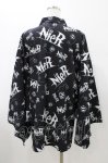 画像2: NieR Clothing / プリント着物袖羽織 F 黒 H-26-01-20-1054-PU-TO-KB-ZH (2)