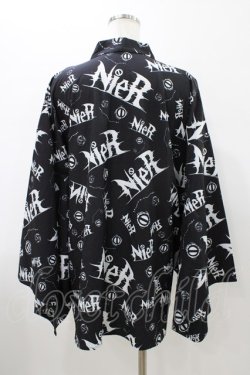 画像2: NieR Clothing / プリント着物袖羽織 F 黒 H-26-01-20-1054-PU-TO-KB-ZH