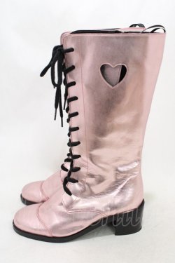 画像2: MILK / レースアップブーツ S ピンク H-26-01-20-1001-ML-SH-KB-ZH