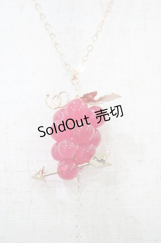 画像1: MILK / グレープアローネックレス  グレープ×ゴールド H-26-01-20-1016-ML-AC-KB-ZH (1)