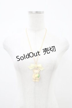 画像2: Q-pot. / テディベアクッキーネックレス  ミルククッキー×レモン H-26-01-20-1021-QP-AC-KB-ZH