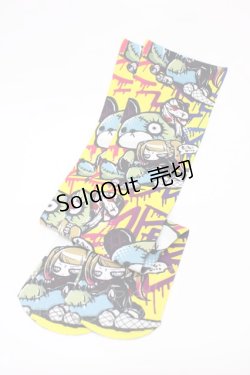 画像2: HYPER CORE / プリントニーハイ  総柄イエロー H-26-01-20-1028-PU-ZA-KB-ZH