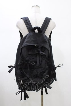 画像1: Candy Stripper / FANCY RIBBON BACKPACK  ブラック H-26-01-20-1031-PU-BG-KB-ZH