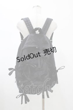 画像1: Candy Stripper / FANCY RIBBON BACKPACK  ブラック H-26-01-20-1031-PU-BG-KB-ZH