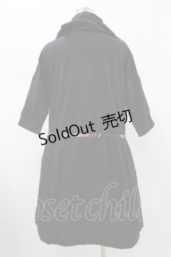 画像2: gouk / プリントハイネックワンピース  ブラック H-26-01-20-1037-GO-OP-KB-ZH