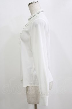 画像2: an another angelus / はしごレースヨークプルオーバーブラウス Free WHITE×GY H-26-01-20-053-CA-BL-NS-ZH