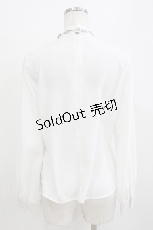 画像3: an another angelus / はしごレースヨークプルオーバーブラウス Free WHITE×GY H-26-01-20-053-CA-BL-NS-ZH (3)
