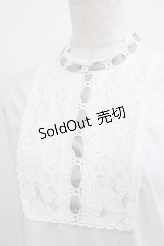 画像4: an another angelus / はしごレースヨークプルオーバーブラウス Free WHITE×GY H-26-01-20-053-CA-BL-NS-ZH (4)