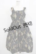 LIEF / Classic Key Printジャンパースカート L/XL ブラック H-26-01-20-005-LO-OP-NS-ZH
