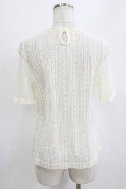 画像3: F&A / ストライプレース5分袖トップス Free IVORY H-26-01-20-056-LO-TO-NS-ZH