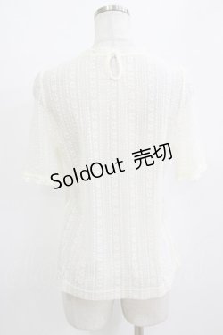 画像3: F&A / ストライプレース5分袖トップス Free IVORY H-26-01-20-056-LO-TO-NS-ZH