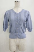 F&A / プチローズ釦レーシー半袖カーディガン Free BLUE H-26-01-20-057-LO-TO-NS-ZH