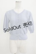 F&A / プチローズ釦レーシー半袖カーディガン Free BLUE H-26-01-20-057-LO-TO-NS-ZH