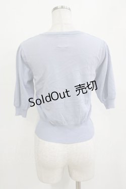 画像3: F&A / プチローズ釦レーシー半袖カーディガン Free BLUE H-26-01-20-057-LO-TO-NS-ZH