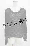 axes femme / レースアップ透かし編みニット Free ブラック H-26-01-20-059-AX-TO-NS-ZH