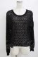 画像1: axes femme / レースアップ透かし編みニット Free ブラック H-26-01-20-059-AX-TO-NS-ZH (1)